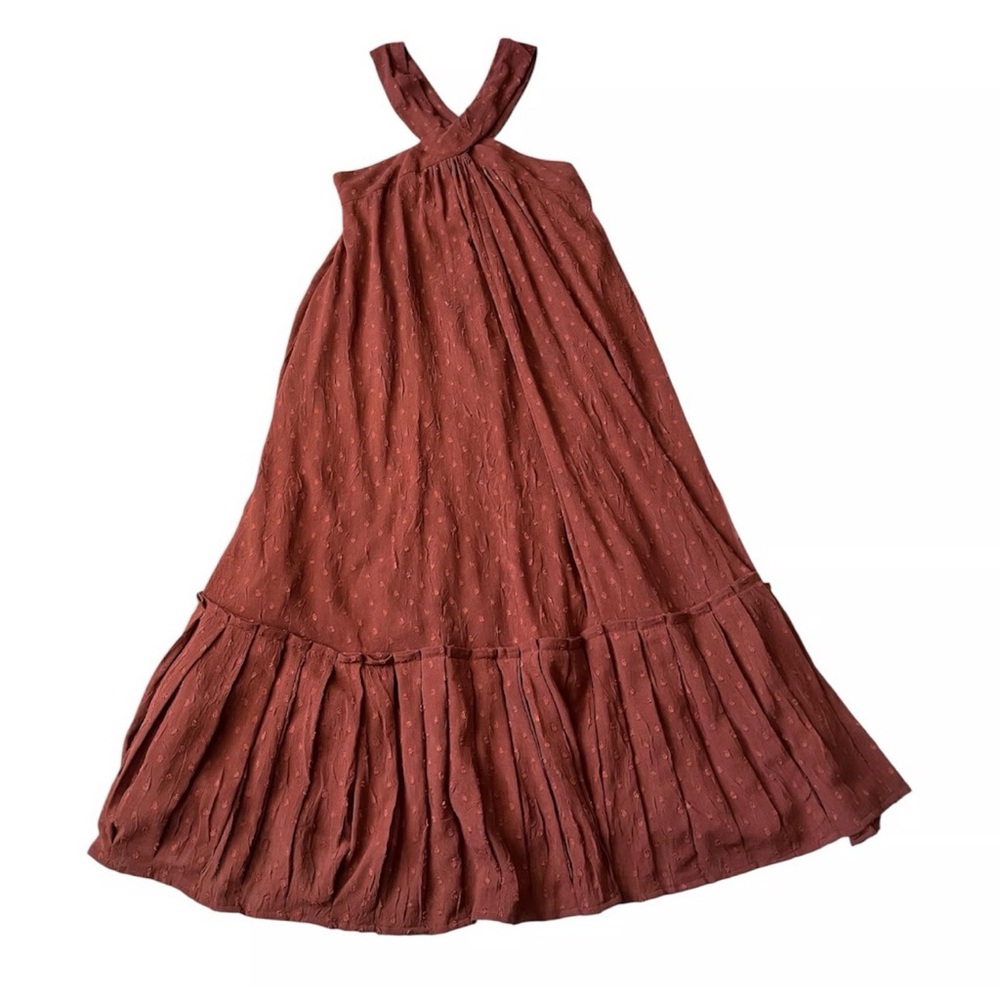 Diane von Furstenberg (DVF) Crisscross Neck Tiered Maxi Dres